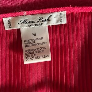 Mona Leah Couture Pink Pleated Top